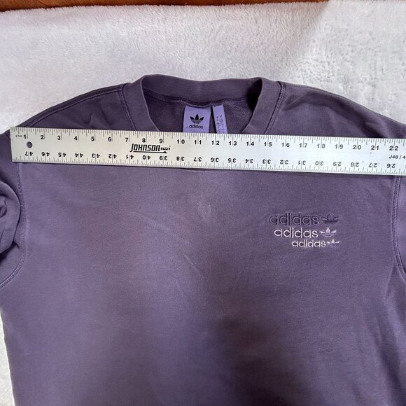 Adidas Overdyed Crewneck Sweatshirt Trace Purple Mens Large Pullover Long Sleeve - Picture 6 of 8
